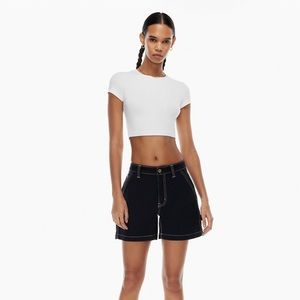 Artizia White TNA Chill Ortiz Cropped T-shirt